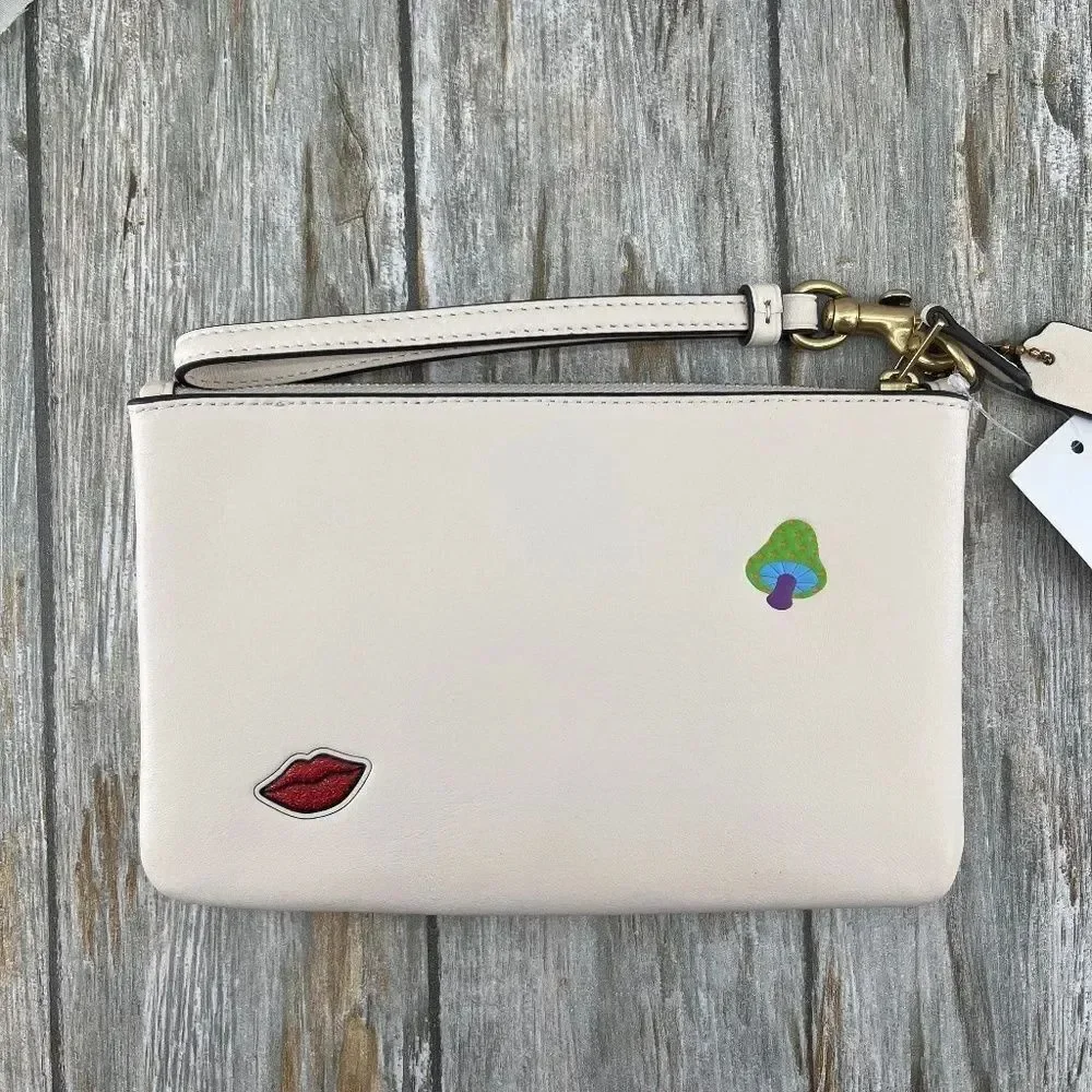 Coach Retail Sticker Print Essential Small Wristlet Wallet Bag Purse